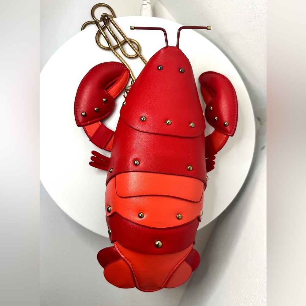 ***Unique 3D Lobster Animal Purse Novelty Zipper Crossbody Shoulder Bag - Picture 7 of 9